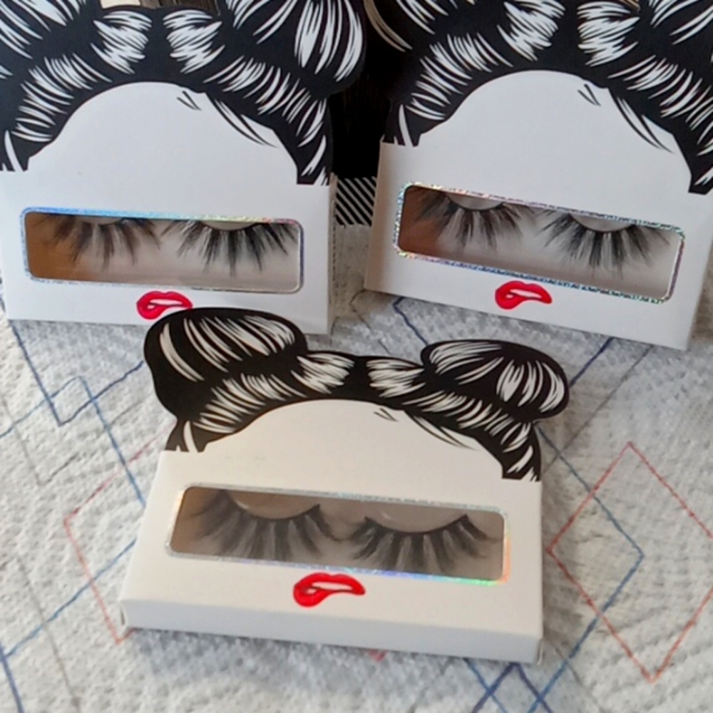 Set de 3 pares de pestañas postizas para un look dramático